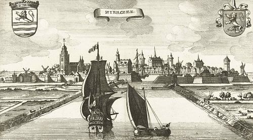 Gezicht op Zierikzee, Gaspar Bouttats, 1679