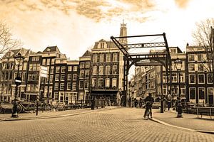Südliche Kirche Amsterdam Niederlande Sepia