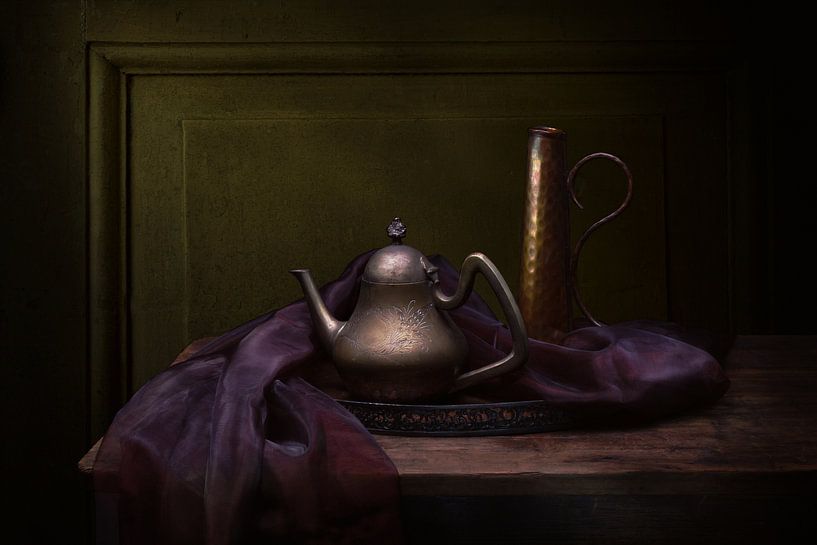 Modern still life with coffee pot by Silvia Thiel
