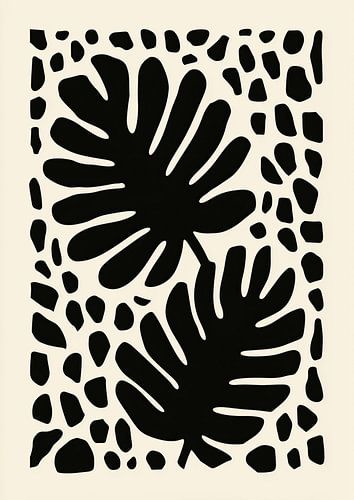 Botanische Schwarz-Weiß-Darstellung