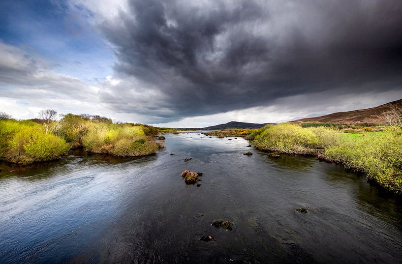 Clouds over Caragh river by Rene Siebring