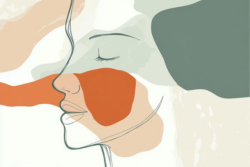 Woman Portrait in Organic Rest by Eva Lee