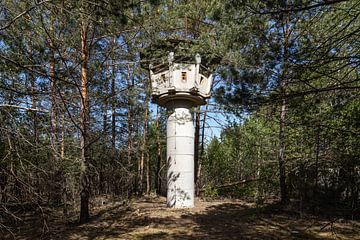 DDR-Wachturm im Wald
