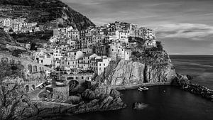Manarola in Schwarz-Weiß