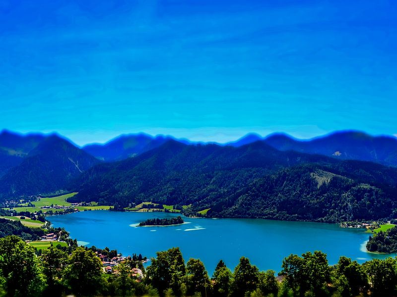 BAVARIA : UITZICHT OP DE BERGEN van Photoart-Naegele