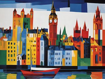 London's Cubist Colour Symphony by Bart Veeken