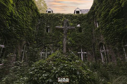 Courtyard of an abandoned monastery.