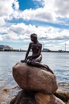 Bronze statue of the little mermaid, designed by Evard Eriksen, Copenhagen, Denmark, E by WorldWidePhotoWeb
