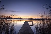Sonnenuntergang am Bootssteg am Paterwoldsemeer