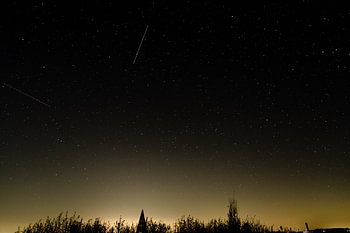 Sterrenhemel met vallende sterren