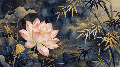 Japon Bambou Lotus Harmonie nocturne