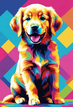 Golden Retriever Pop Art van MIROKU