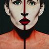 The split woman in red by Jan Keteleer