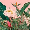 Paradis floral tropical dans un monde de couleurs botaniques sur Eva Lee