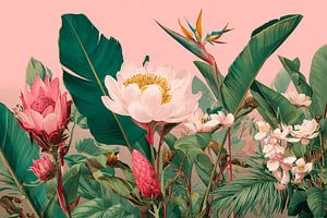 Tropisches Blumenparadies in der botanischen Welt der Farben
