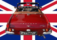 Triumph Spitfire Mk3 in Originalfarben mit Union Jack von aRi F. Huber Miniaturansicht