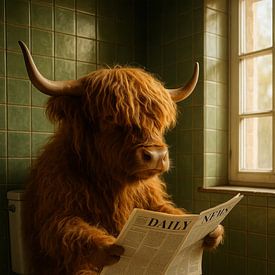 Schotse Hooglander in Rust – Lezen op het Toilet van But First Framing