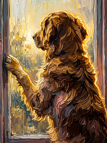En attendant près de la fenêtre