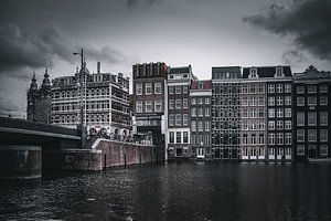 Traditional houses and bridges of Amsterdam