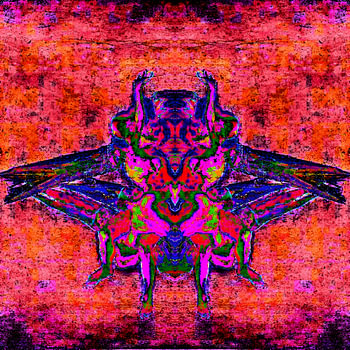 Neon Art Goya Spiegelung