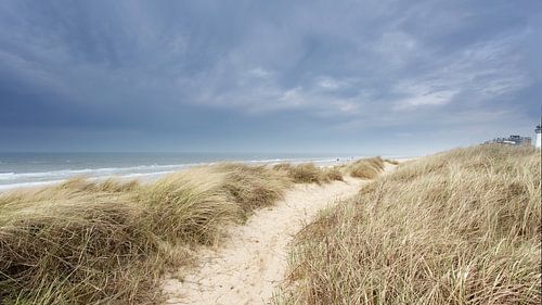 Vue sur la mer pendant la tempête sur Hanske Kroon