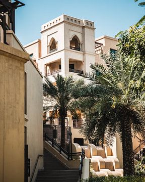Ein Viertel in Dubai mit Palmen von MADK