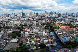 Vue de la vieille ville de Bangkok en Thaïlande avec les canaux Klongs sur Dieter Walther