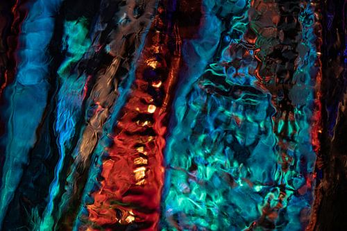 Kleurrijk Abstract in Rood, Blauw en Turquoise