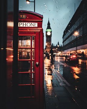 Telefooncel in Londen van fernlichtsicht