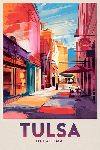 Tulsa, Oklahoma Vintage reisposter.