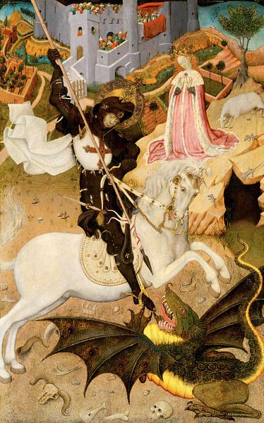 Bernat Morell,Sint George en de Draak, 1434-1435 van finemasterpiece