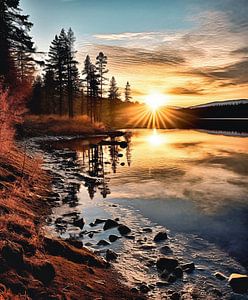 Sonnenuntergang im Herbst