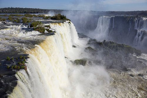 The area of Iguazu Falls is a set of about 275 waterfalls in the Iguazu River.