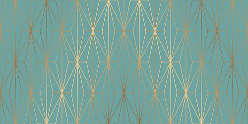 ELEGANT BLAUW GOUD PATROON