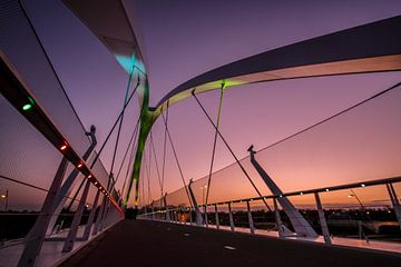 Blue Hour Bridge Orange van Marc Glaudemans