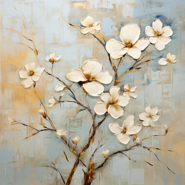 Fleurs pour le jardin | Nature morte aux fleurs blanches par Studio des Fleurs