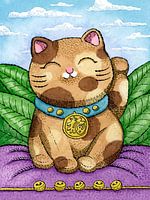 Wenkende kat (Maneki Neko) #6