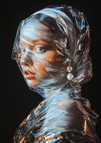 Mädchen in Plastikfolie von Lufy