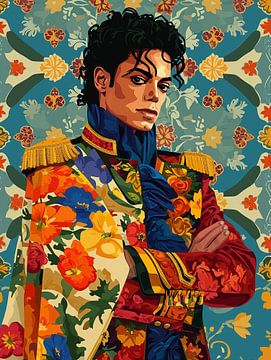 Michael Jackson Pop Art Portret van Frank Daske | Foto & Design