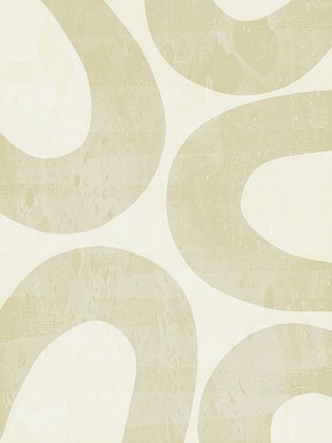 Regenboog Landschap Beige Zand Retro Abstract