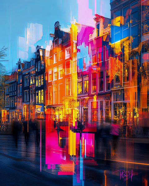 &quot;Neon Amsterdam Abstraction&quot; by René van den Berg