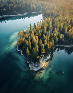 Eibsee mit kristallklarem Wasser