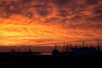Onweer op komst bij zonsondergang