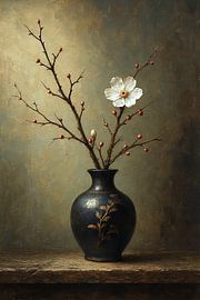 Première fleur | Nature morte Fleurs de magnolia sur Marijke Trienekens