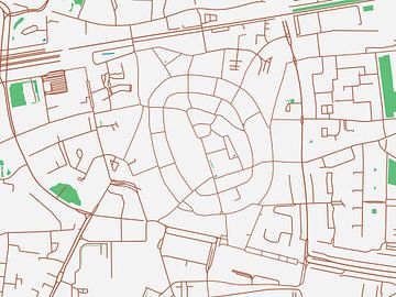 Karte von Enschede Centrum im Stil von Urban Ivory von Map Art Studio