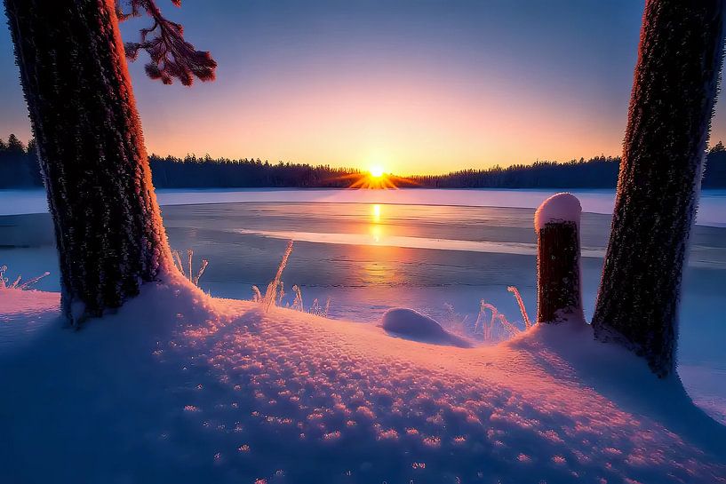 Manteau neigeux incandescent par Jean Pierre