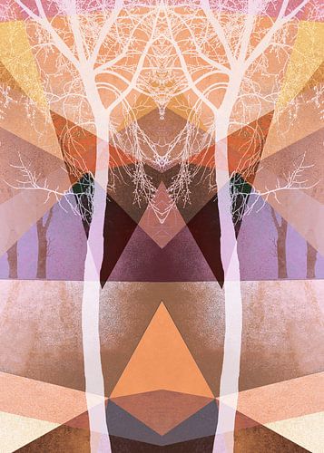 BOMEN IN GEOMETRISCHE WOLK NR. 3-1