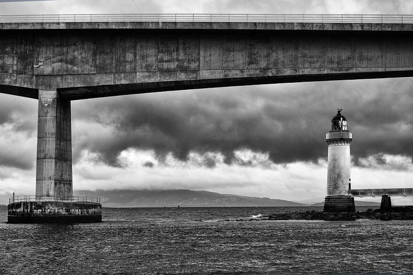 Brücke mit Leuchtturm von Ger Doornbos