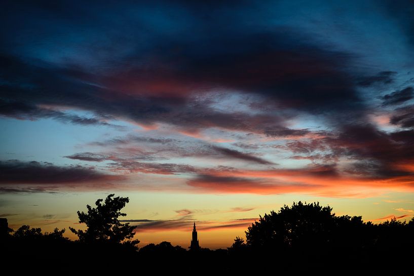 Amersfoortse zonsondergang van Sjoerd Mouissie