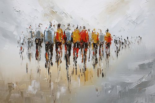 Peloton in the fog | cyclists | Tour de France